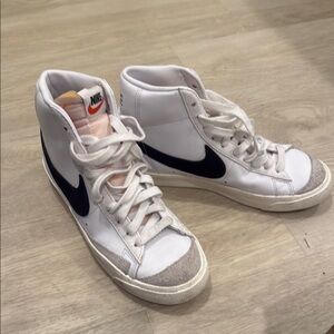 Nike White and Black Blazer High-Tops